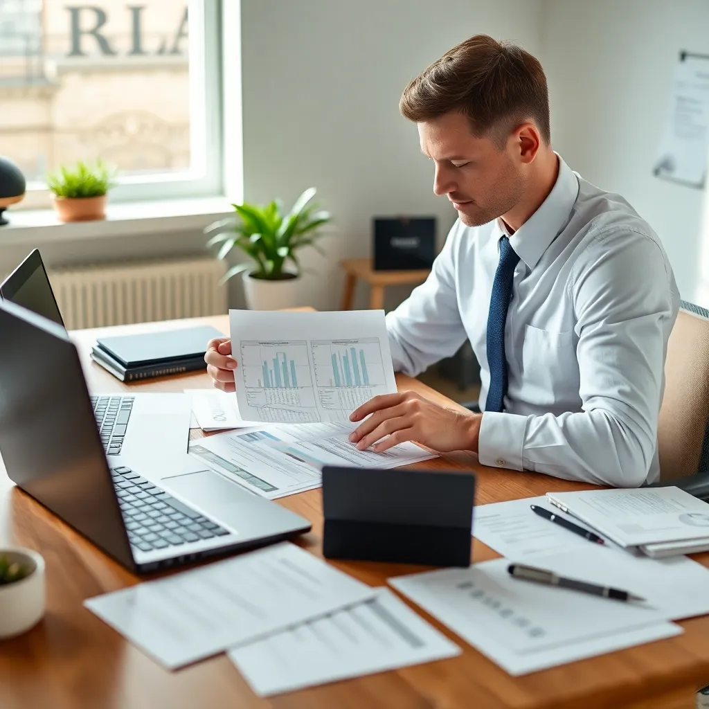 Freelancer die verschillende verzekeringspolissen vergelijkt