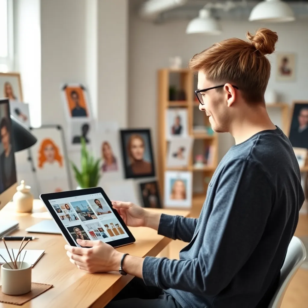 Freelancer presenteert portfolio aan potentiële klanten