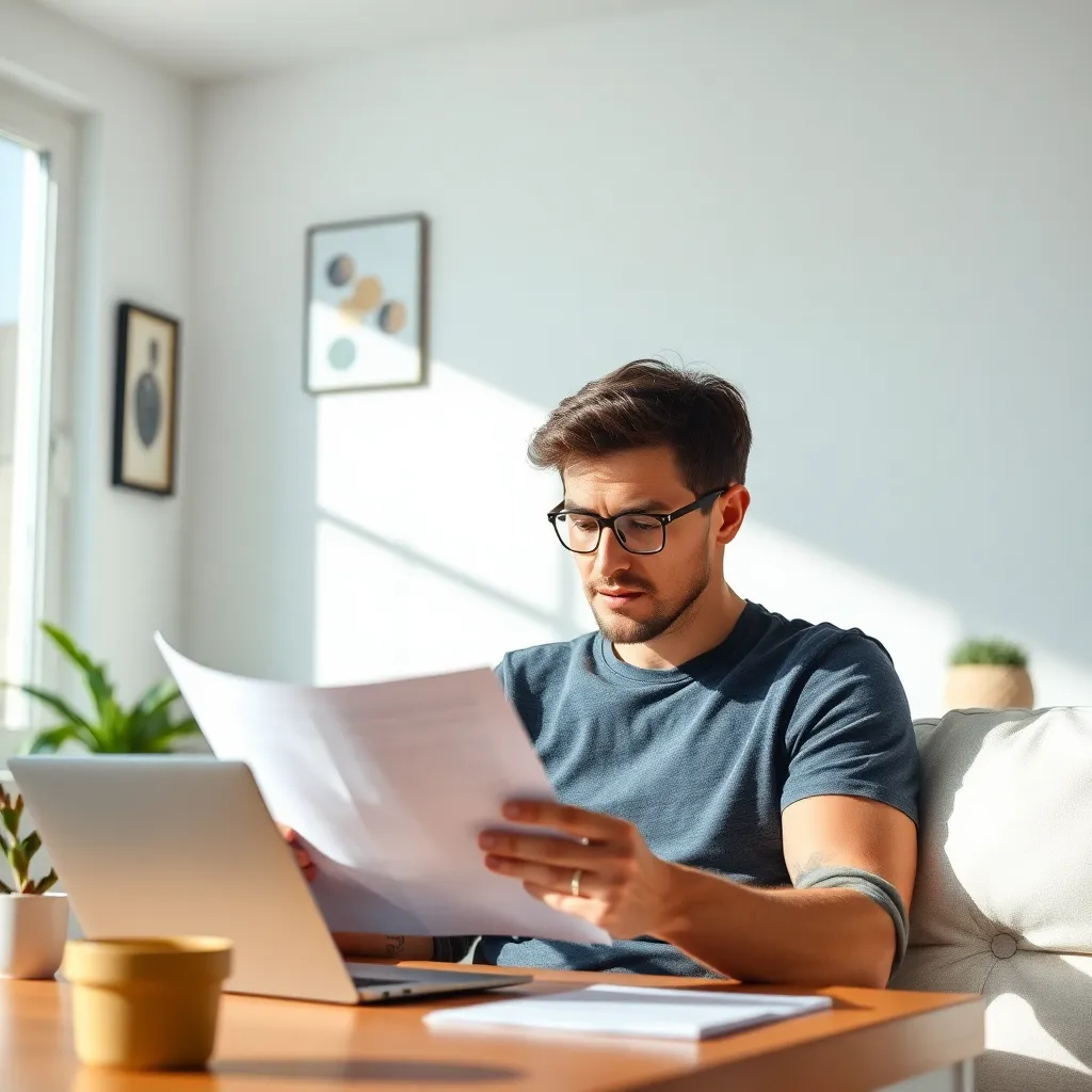 Freelancer die een aansprakelijkheidsverzekering afsluit op laptop